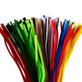 Chenilledraad - Pijpenraggers - Verschillende Kleuren - L: 45 cm, dikte 6 mm - Creotime - 200 stuks