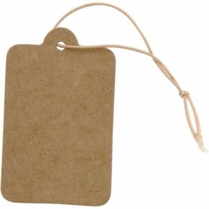 Labels, lichtbruin, afm 25x40 mm, 100 stuk/ 1 doos