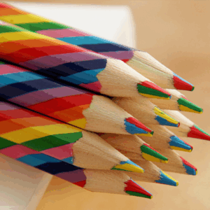 Regenboogpotlood - Potlood Met Meerdere Kleuren - Multicolor Kleurpotlood - Potlood Met Regenboogkleuren - 2 stuks