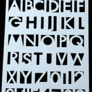 Lettersjablonen - Sjabloon met letters - Alfabet - ABC - Cijfers - Handlettering - Bullet Journaling - #R7 - 17,8X26cm