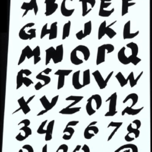 Lettersjablonen - Sjabloon met letters - Alfabet - ABC - Cijfers - Handlettering - Bullet Journaling - #R1 - 17,8X26cm