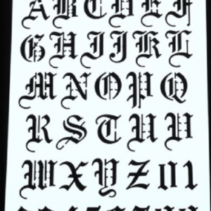 Lettersjablonen - Sjabloon met letters - Alfabet - ABC - Cijfers - Handlettering - Bullet Journaling - #R2 - 17,8X26cm