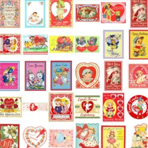 Poezie album plaatjes - Scrapbook poppenplaatjes - Vintage - Old School - Retro - 3,5x5cm - 2x30 stuks