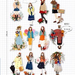 Scrapbook plaatjes - Foto Album - Dagboek Stickers - Poezie Album - Meisjes - Vrouwen - 12 stuks