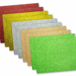 Glitterkarton 25 x 35 cm 10 vel - kerst