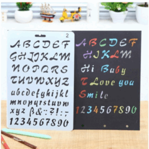 Lettersjablonen - Sjabloon met letters - Alfabet - ABC - Cijfers - Handlettering - Bullet Journaling - #2 - 21x29,7cm