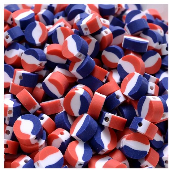Klei kralen - Polymeer kralen - Rond - Vlaggen - Nederland - 10mm - 100 stuks