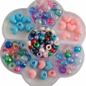 Darice Pony-Beads Kit Pink-Blue Assorted (For Bracelet Loo