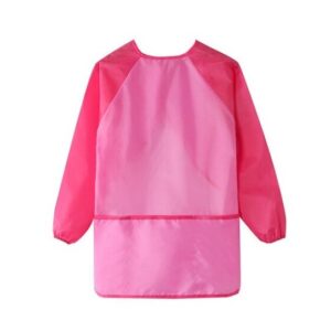 Schort - Verf schort - Schort voor knutselen - Knutselschort - Kinderen - Waterdicht - Lange mouwen - Roze - 60x45cm