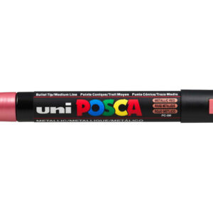 Krijtstift - Chalkmarker - Universele Marker - Uni Posca Marker - metalic rood - PC-5M - 2,5mm - Medium Punt - 1 stuk