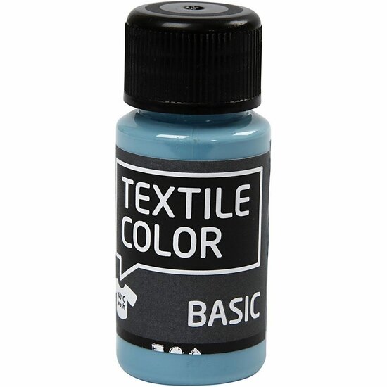 Textielverf Pigeon Blue - Blauwe Kledingverf - Stofverf - Textiel Kleurstof - Stoffenverf - Verf Voor Kleding - Textiel Verven - Kleurstof Voor Stof - DIY Kleding Verven - 50 ml