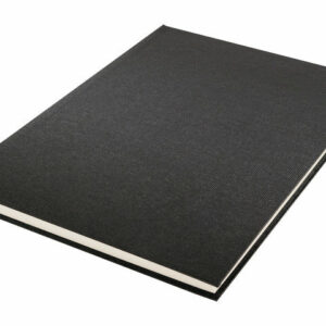 Tekenboek - Schetsboek - Dummyboek - Zwarte Kaft - Roomwit Papier - 21 x 29,7cm - 140 grams - Kangaro - 80 vellen