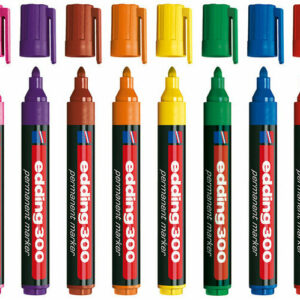 Permanent Marker - Watervaste Stift - Industriële Markeerstift - DIY Hobby Stift - Kantoor Marker - Verfstift Voor Papier En Karton - Edding - 1,5-3mm - 10 Stuks