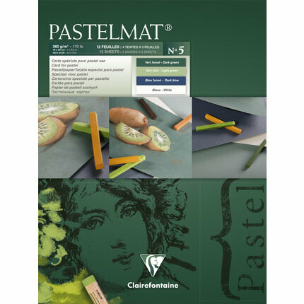 Pastelmat - Kunstpapier Voor Pastelkrijt - Pastelblokken - Soft Pastel Papier - Textuurpapier - Hoogwaardige Kleurweergave - Clairefontaine - Blok No.5 - 18x24cm