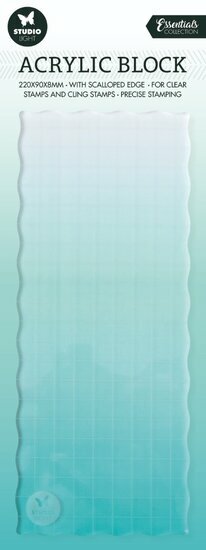 Transparante Acrylblok 220x90 mm - Acrylic Block - Stempelblok - Stempelhouder - Geschikt Voor Scrapbooking & Kaarten Maken - Transparant Stempelblok - Hobby & Knutselen