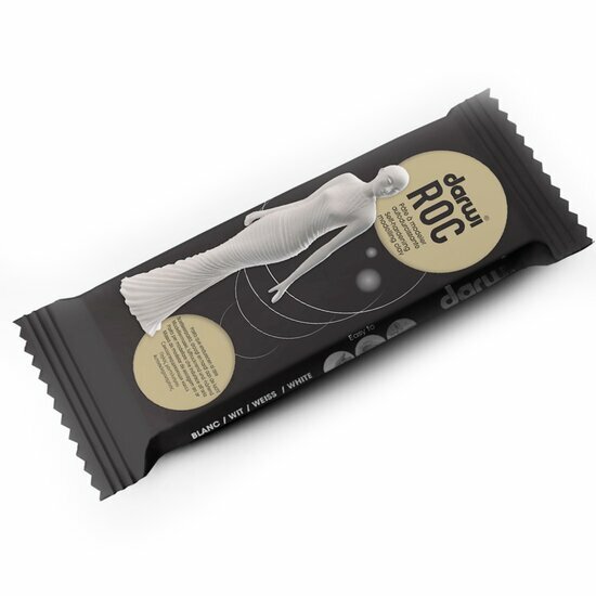 Boetseerklei - Modellering Klei - Kneedbare Klei - Sculptuurklei - Luchtdrogende Klei - Zelfhardende Klei - Darwi Roc - Wit - 1kg