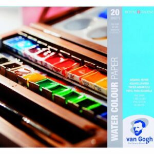Amsterdam Aquarelpapier - Waterverfpapier - Aquarelblok - Watercolor Paper - Wit - Van Gogh - Waterverfpapier - Strakke Structuur en Waterbestendig - 30x40 cm - 300 grams - 12 vellen