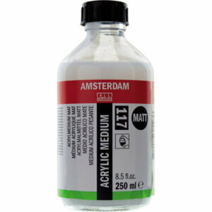 Acrylmedium Mat (117) - Acrylbinder - Mat Medium - Fluid Art Medium - Voor Acrylverf - Transparante Afwerking - Gemengde Technieken - Voorstrijk - 250 ml