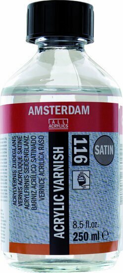 Vernis - Acrylvernis - Beschermende Lak - Topcoat - Finishlaag - Beschermlaag - Laklaag - Amsterdam Zijdeglans (116) - 250 ml - Voor DIY Schilderen
