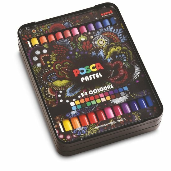 Posca Pastel - Diverse Kleuren - Pastelkrijt - Zachte Krijtstift - Oilpastel - Olie Krijt - Tekenen, Schilderen - Veel ondergronden - 24 stuks