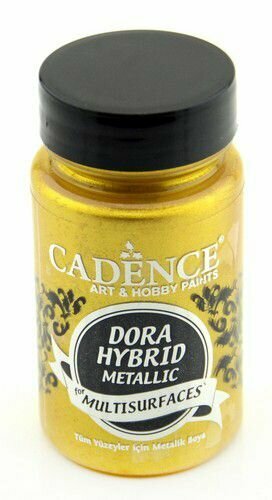 Metallic Verf - Acrylverf Metallic Goud - Metaalverf - Goudkleurige Metallic Hobbyverf - Glansverf - Shimmerverf - Cadence Dora Hybrid Metallic - 90ml