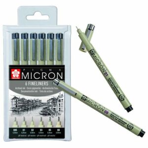 Pigma micron set 6 fineliners