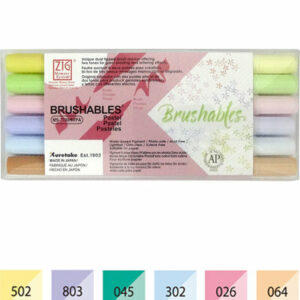 Zig Brushables set 6 colors pastel