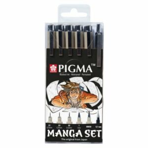 Manga Set - Fineliners Voor Manga - Zwart Tekenpennen - Illustratie - Anime Schetsen - Kalligrafie Pennen - Sakura - 6 Stuks