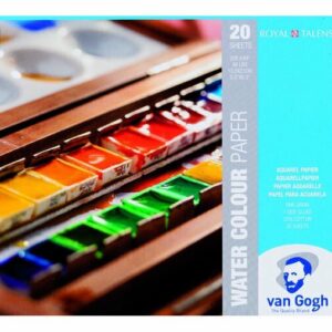 Amsterdam Aquarelpapier - Waterverfpapier - Aquarelblok - Watercolor Paper - Wit - Van Gogh - Waterabsorberend - Geschikt voor Aquarelverf en Gouache - 10,5x15cm - 300 grams - 12 vellen