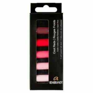 Rembrandt 5 halve softpastels set koele roden