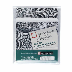 Zentangle apprentice Tile Set 15-delig wit