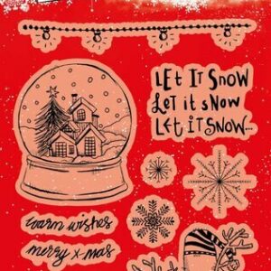 Clear stamp - Art by Marlene Christmas Snow Globe nr. 83