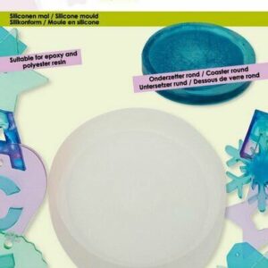 Siliconen mal epoxy - onderzetter rond 8 cm