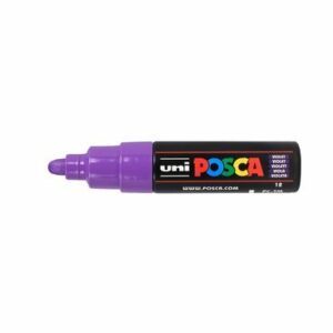 Krijtstift - Chalkmarker - Universele Marker - Uni Posca Marker - paars - PC-7M - 4,5mm - 5,5mm - Medium Punt - 1 stuk