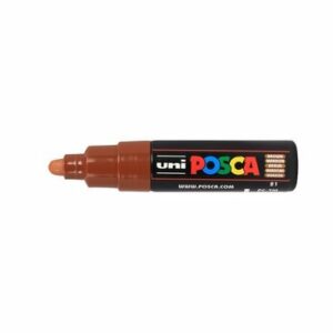 Krijtstift - Chalkmarker - Universele Marker - Uni Posca Marker - bruin - PC-7M - 4,5mm - 5,5mm - Medium Punt - 1 stuk