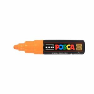 Krijtstift - Chalkmarker - Universele Marker - Uni Posca Marker - oranje - PC-7M - 4,5mm - 5,5mm - Medium Punt - 1 stuk
