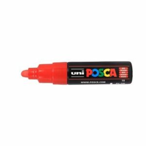 Krijtstift - Chalkmarker - Universele Marker - Uni Posca Marker - rood - PC-7M - 4,5mm - 5,5mm - Medium Punt - 1 stuk