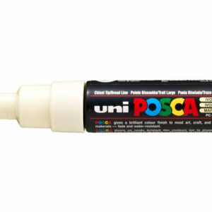 Krijtstift - Chalkmarker - Universele Marker - Uni Posca Marker - Ivoor - PC-8K - 8mm - Beitelpunt - Large - 1 stuk