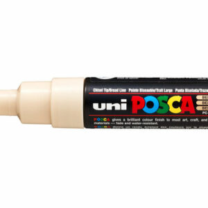 Krijtstift - Chalkmarker - Universele Marker - Uni Posca Marker - Beige - PC-8K - 8mm - Beitelpunt - Large - 1 stuk