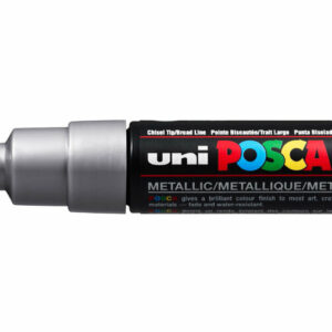 Krijtstift - Chalkmarker - Universele Marker - Uni Posca Marker - Zilver - PC-8K - 8mm - Beitelpunt - Large - 1 stuk