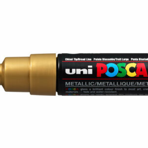 Krijtstift - Chalkmarker - Universele Marker - Uni Posca Marker - 25 Goud - PC-8K - 8mm - Beitelpunt - Large - 1 stuk