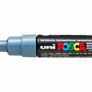 Krijtstift - Chalkmarker - Universele Marker - Uni Posca Marker - Lei Grijs - PC-8K - 8mm - Beitelpunt - Large - 1 stuk