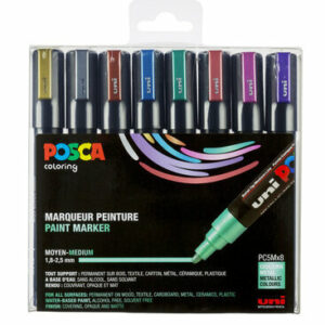 Markers - Permanent Stiften - Metallic Kleuren - 1,8-2,5mm - Posca - 8 stuks