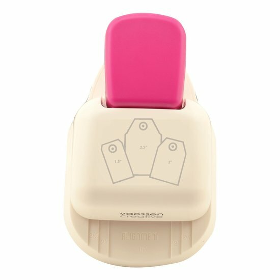 Pons - 3-in-1 Pons - Papier En Karton Pons - Label Pons - Labelpons Voor Kaarten - DIY Knutselpons - Stanspons - Hobbypons - Scrapbooking - 3,1cm - 5,1cm - 6,3cm - Vaessen Creative - 1 Stuk