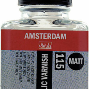 Vernis - Acrylvernis - Beschermende Lak - Topcoat - Finishlaag - Beschermlaag - Laklaag - Amsterdam Mat (115) - 75 ml - UV-bestendig voor Acrylverf