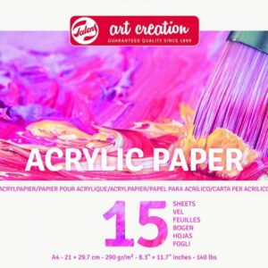 Art Creation Acrylverfblok A4 - Acrylpapier - Mixed Media Papier - Schilderpapier - Stevig & Absorberend - 15 Vel