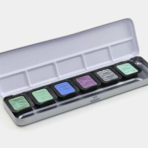 Finetec aquarelverf pearlescent colours cold 6 napjes
