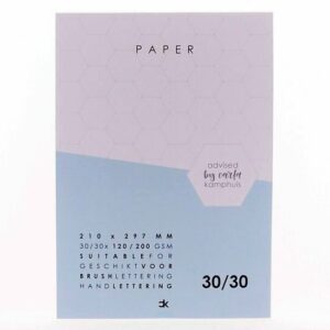 Handlettering & Brushlettering - Oefenblok - wit - A4 - 120/200 grams - Papicolor