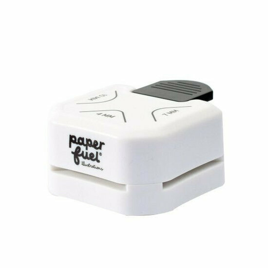 Pons - 3-in-1 Pons - Papier En Karton Pons - Hoekpons - Corner Punch - Afgeronde Hoeken - Figuurpons - Knutselpons - Scrapbooking Pons - DIY Decoratie - Grootte Hoeken: 4-7-10mm - Paperfuel - 1 Stuk