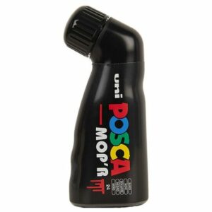 Verfstift - Zwart - Papier, Karton, Aardewerk, Plastic - Lijndikte 3-19mm - Posca - 1 stuk